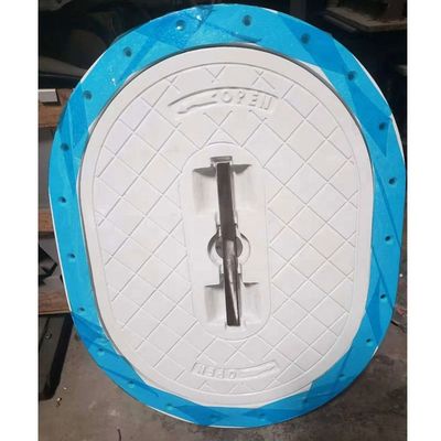 کلاس ABS تایید شده باز شدن سریع نوع فلاش طوماری Oval Flush نوع آلومینیوم دریای Manhole Cover تامین کننده